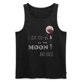 I Love You to the Moon And Back - Männer Premium Bio Tank Top - Schwarz - Vorne - AI Model Male 178 light (178cm)