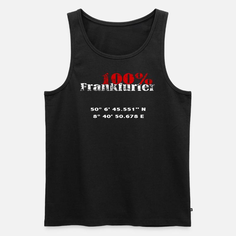 100% Frankfurter - Männer Premium Bio Tank Top - Schwarz
