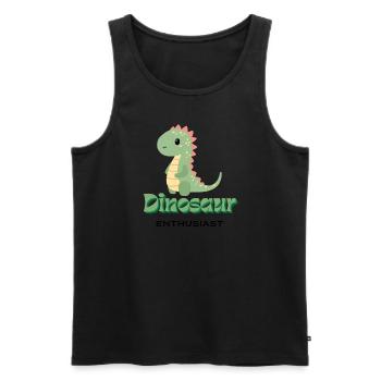 Dinosaur Enthusiast - Männer Premium Bio Tank Top - Schwarz - Vorne - AI Model Male 178 light (178cm)