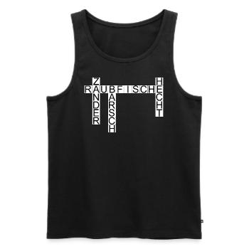 Raubfische Zander Barsch Hecht - Männer Premium Bio Tank Top - Schwarz - Vorne - AI Model Male 178 light (178cm)