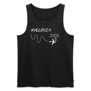 Mallorca Gruppen Shirt Strandparty Malle🏖️🍺 - Männer Premium Bio Tank Top - Schwarz - Vorne - Michal (187cm)