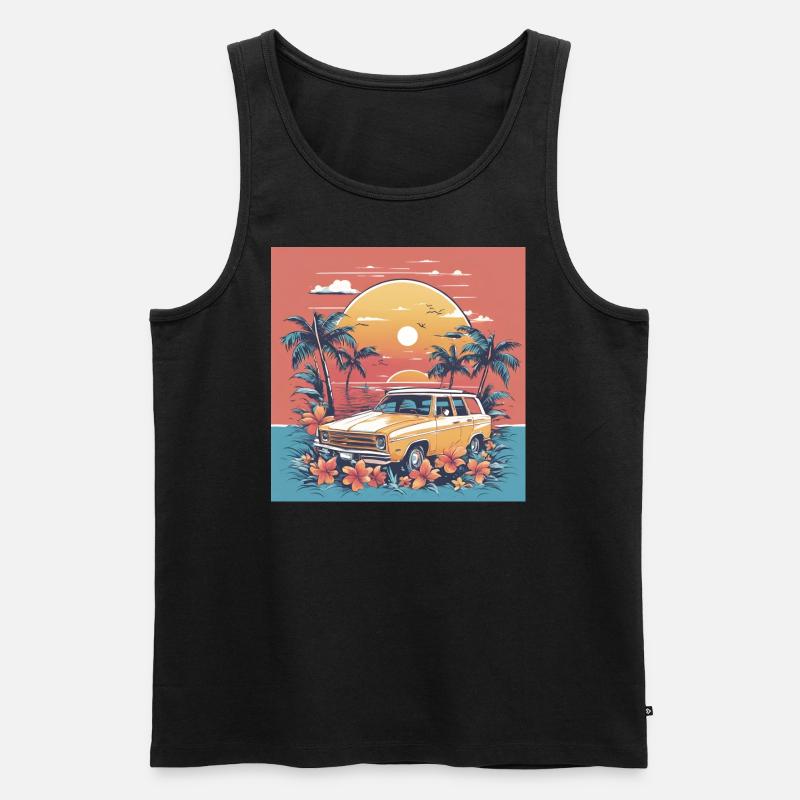 summer vacation - Männer Premium Bio Tank Top - Schwarz