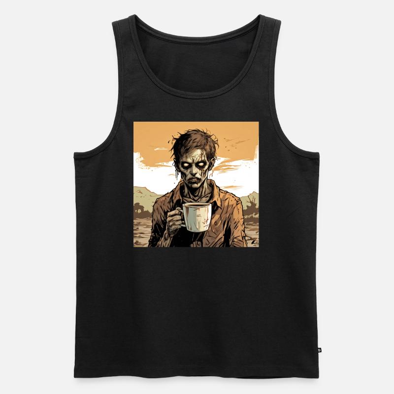 Zombie - Männer Premium Bio Tank Top - Schwarz