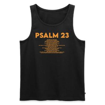 Psalm 23, Bibelvers, Jesus Christus - Männer Premium Bio Tank Top - Schwarz - Vorne - AI Model Male 178 light (178cm)