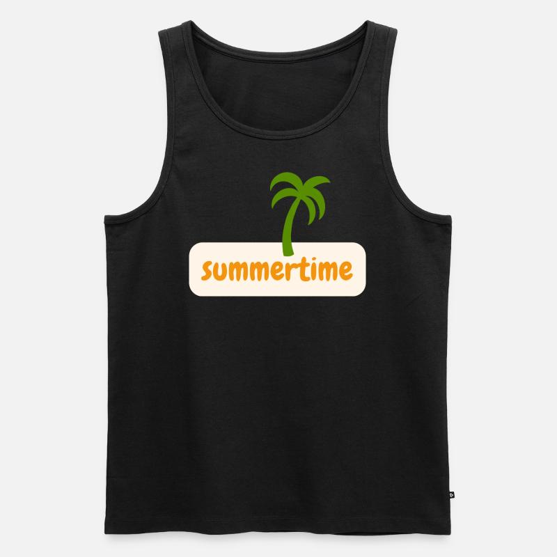 SUMMERTIME - Männer Premium Bio Tank Top - Schwarz