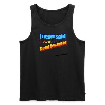 wordart - Männer Premium Bio Tank Top - Schwarz - Vorne - Michal (187cm)