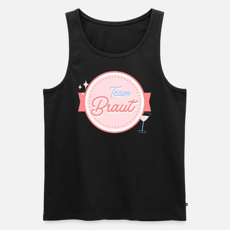 Team Braut - Männer Premium Bio Tank Top - Schwarz