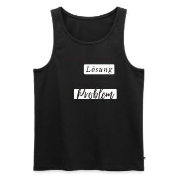 Bewunderer des Problems - Männer Premium Bio Tank Top - Schwarz - Vorne - AI Model Male 178 light (178cm)