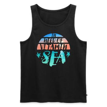 Vitamin Sea - Men's Premium Organic Tank Top - black - Front - AI Model Male 178 light (178cm)