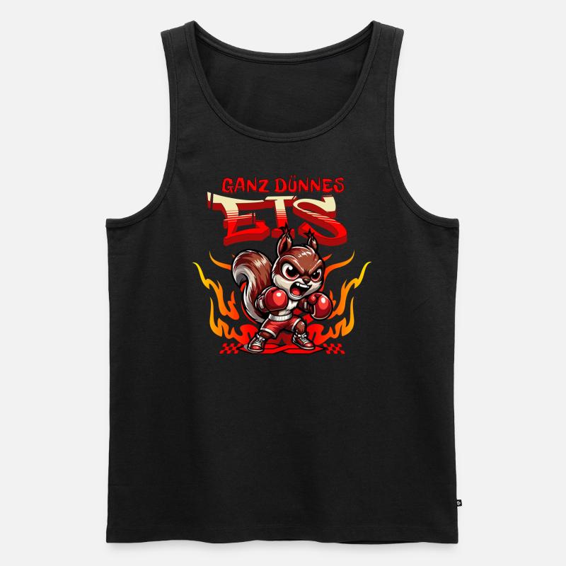 Dünnes Eis Eichhörnchen - Männer Premium Bio Tank Top - Schwarz
