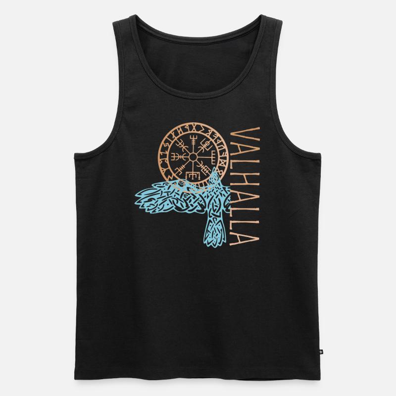 Valhalla - Männer Premium Bio Tank Top - Schwarz
