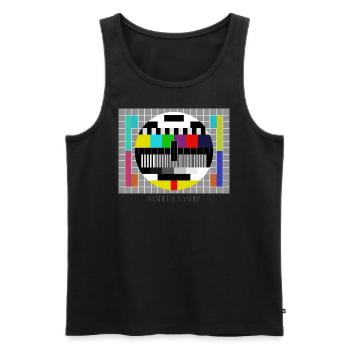SANDER XANDER 13 - Men's Premium Organic Tank Top - black - Front - AI Model Male 178 light (178cm)