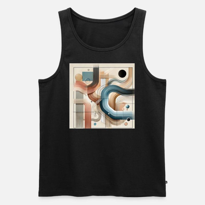 Moderne Eleganz - Abstraktes Gemälde - Männer Premium Bio Tank Top - Schwarz