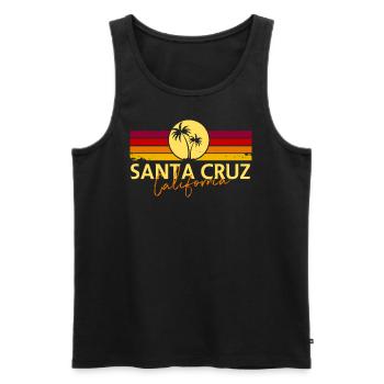 Santa Cruz, Californie - Débardeur bio Premium Homme - noir - Devant - AI Model Male 178 light (178cm)