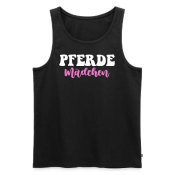 Pferdemädchen - Männer Premium Bio Tank Top - Schwarz - Vorne - Michal (187cm)