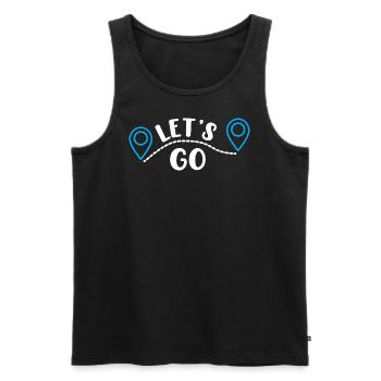 Let's Go - Men's Premium Organic Tank Top - black - Front - AI Model Male 178 light (178cm)