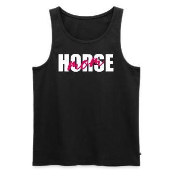 Horse Mom - Men's Premium Organic Tank Top - black - Front - Michal (187cm)
