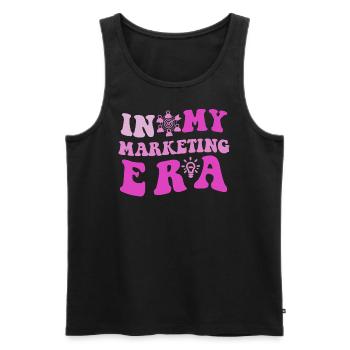 In My Marketing Era - Men's Premium Organic Tank Top - black - Front - AI Model Male 178 light (178cm)