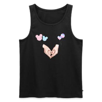 Mädchen oder Junge - Männer Premium Bio Tank Top - Schwarz - Vorne - Michal (187cm)
