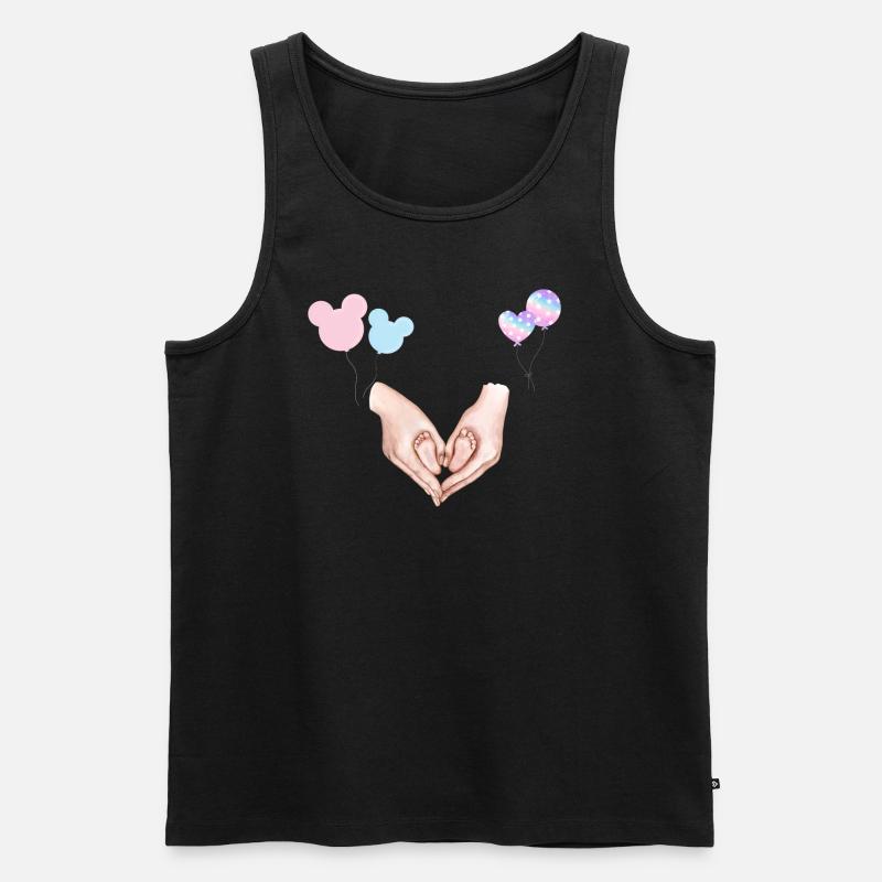 Mädchen oder Junge - Männer Premium Bio Tank Top - Schwarz