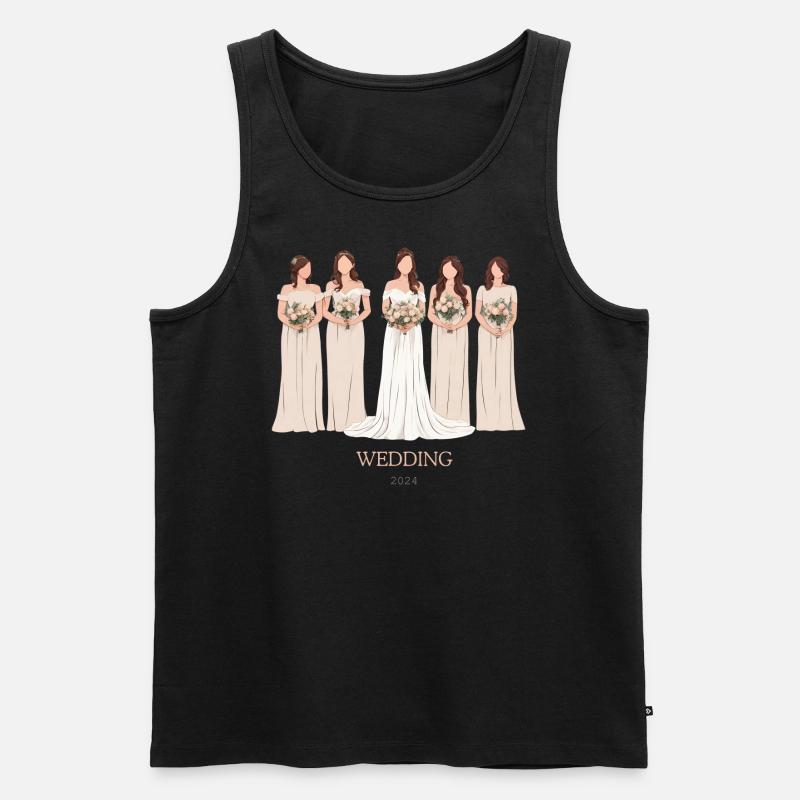 Wedding 2024 Hochzeit - Männer Premium Bio Tank Top - Schwarz