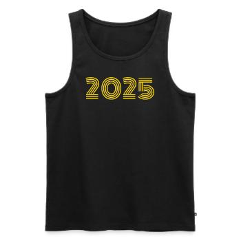 2025 gold - Männer Premium Bio Tank Top - Schwarz - Vorne - Michal (187cm)