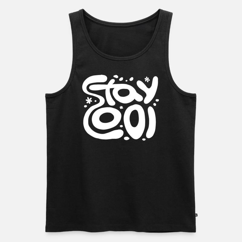 Cool bleiben - Männer Premium Bio Tank Top - Schwarz