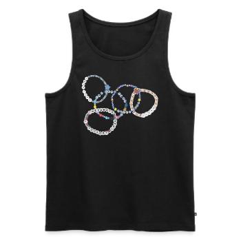 friendship bracelet - Männer Premium Bio Tank Top - Schwarz - Vorne - Michal (187cm)