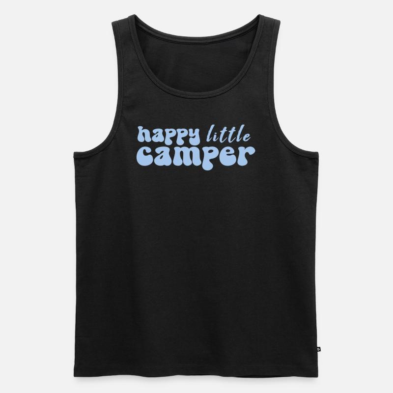 Happy little camper - Männer Premium Bio Tank Top - Schwarz