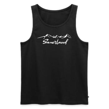 Sauerland Skyline - Men's Premium Organic Tank Top - black - Front - Michal (187cm)