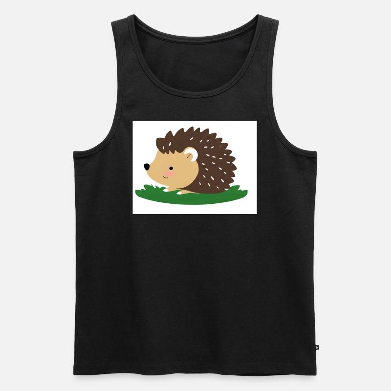 Igel - Männer Premium Bio Tank Top - Schwarz