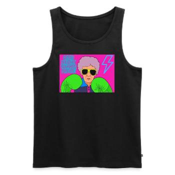 Fight! - Männer Premium Bio Tank Top - Schwarz - Vorne - Michal (187cm)