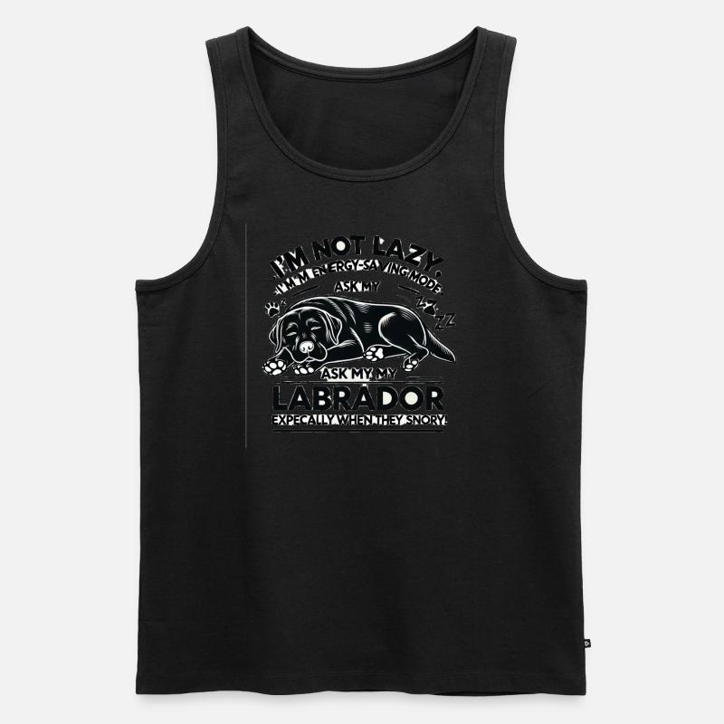 labrador - Männer Premium Bio Tank Top - Schwarz