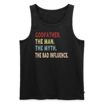 Godfather The Man The Myth The Bad Influence - Männer Premium Bio Tank Top - Schwarz - Vorne - Michal (187cm)
