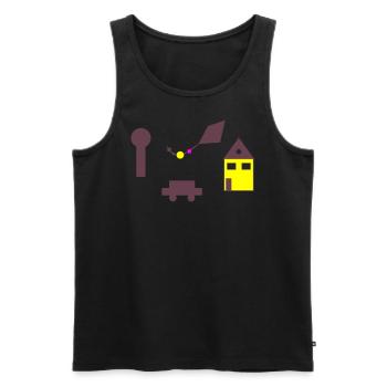 kinder Design - Männer Premium Bio Tank Top - Schwarz - Vorne - AI Model Male 178 light (178cm)