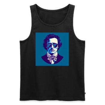 Edgar Allen Bro - Männer Premium Bio Tank Top - Schwarz - Vorne - AI Model Male 178 light (178cm)