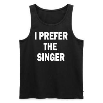 I Prefer The Singer - Männer Premium Bio Tank Top - Schwarz - Vorne - Michal (187cm)