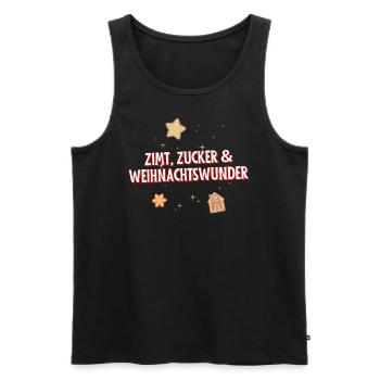 Zimt, Zucker & Weihnachtswunder / Weihnachten - Männer Premium Bio Tank Top - Schwarz - Vorne - AI Model Male 178 light (178cm)
