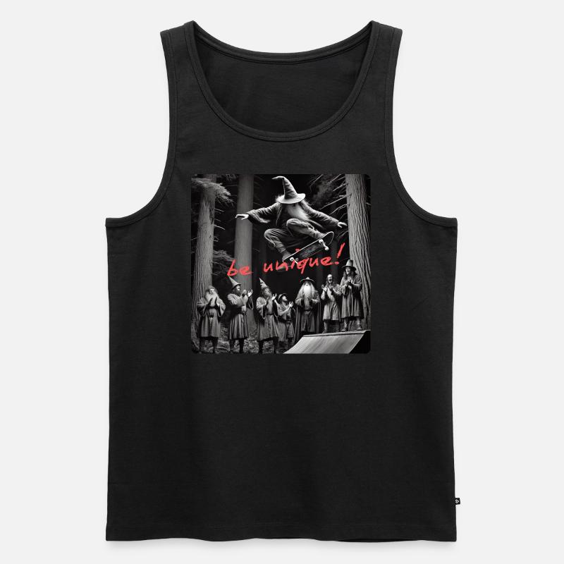 crazy wizard skateboard - Männer Premium Bio Tank Top - Schwarz