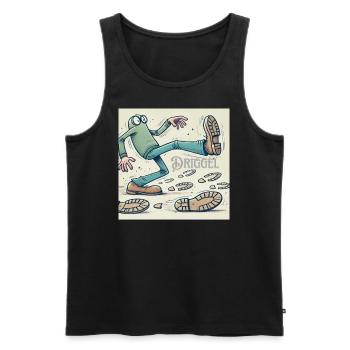 Driggel - Männer Premium Bio Tank Top - Schwarz - Vorne - AI Model Male 178 light (178cm)