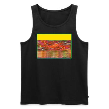BackLikeNeverBefore MERCH - Männer Premium Bio Tank Top - Schwarz - Vorne - Michal (187cm)