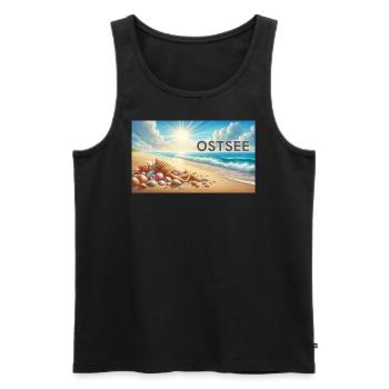 Ostsee - Männer Premium Bio Tank Top - Schwarz - Vorne - Michal (187cm)