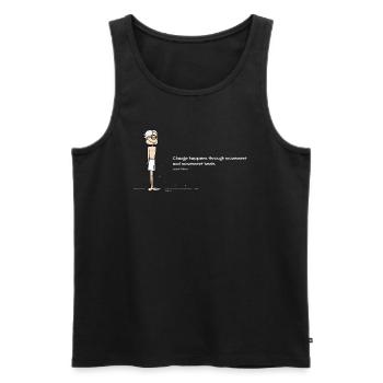 Change - Männer Premium Bio Tank Top - Schwarz - Vorne - AI Model Male 178 light (178cm)