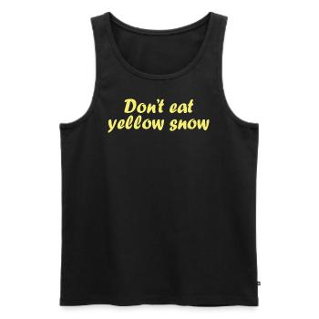 Don't Eat Yellow Snow - Men's Premium Organic Tank Top - black - Front - AI Model Male 178 light (178cm)