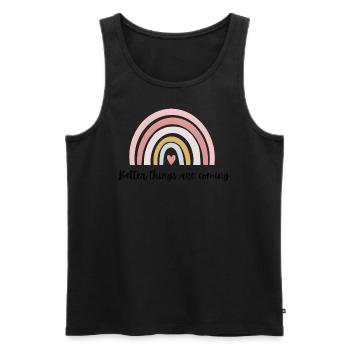 Arctic Eleganz - Männer Premium Bio Tank Top - Schwarz - Vorne - Michal (187cm)