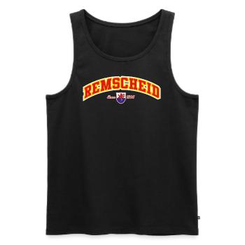 Remscheid - Männer Premium Bio Tank Top - Schwarz - Vorne - AI Model Male 178 light (178cm)