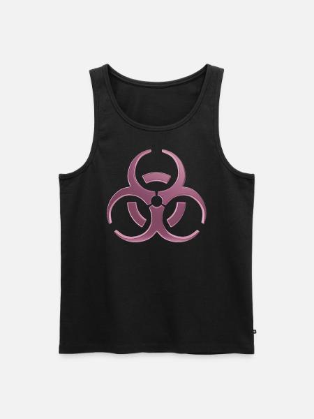 Warndesign für Biogefährdungssymbole - Männer Premium Bio Tank Top - Schwarz
