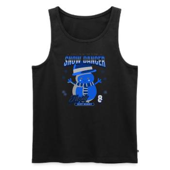 Snow Dancer - SNOWMAN - Männer Premium Bio Tank Top - Schwarz - Vorne - Michal (187cm)