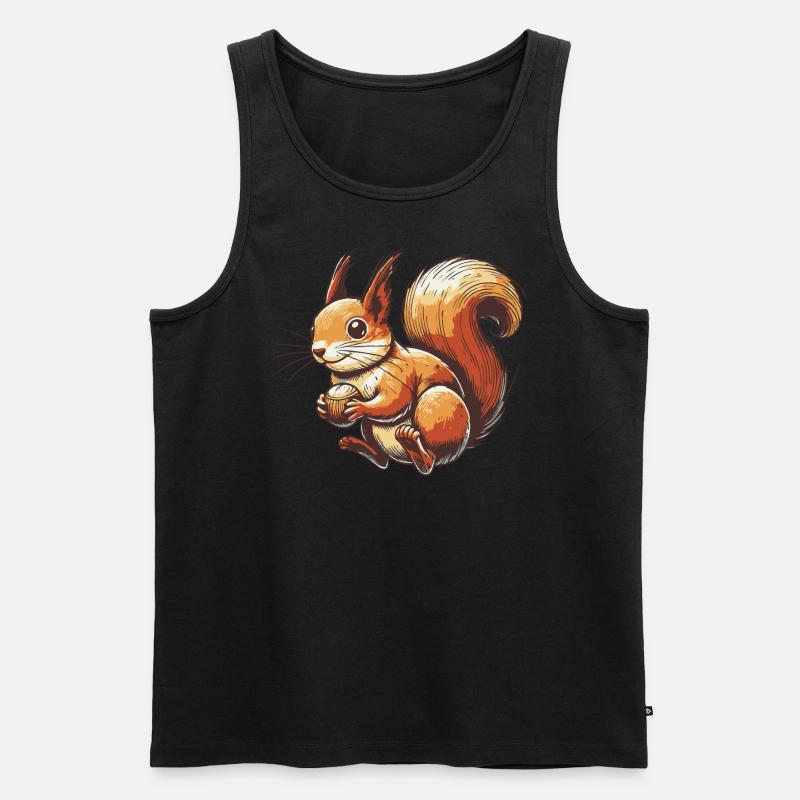 Eichhörnchen - Männer Premium Bio Tank Top - Schwarz