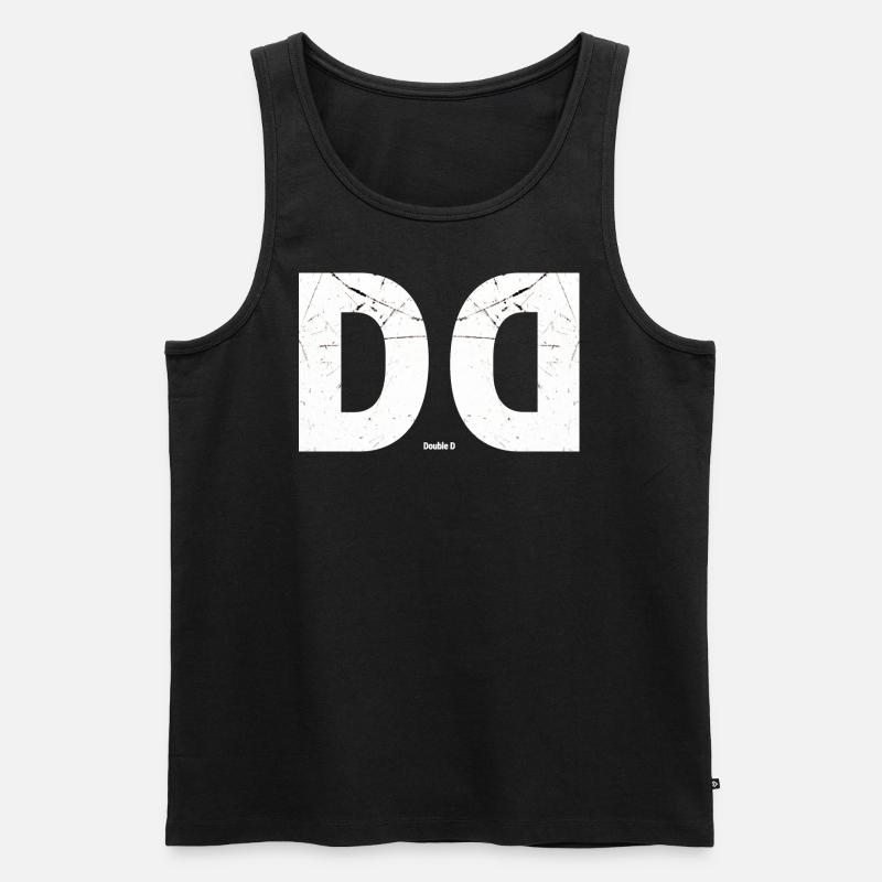 Double D - Doppel D - Männer Premium Bio Tank Top - Schwarz